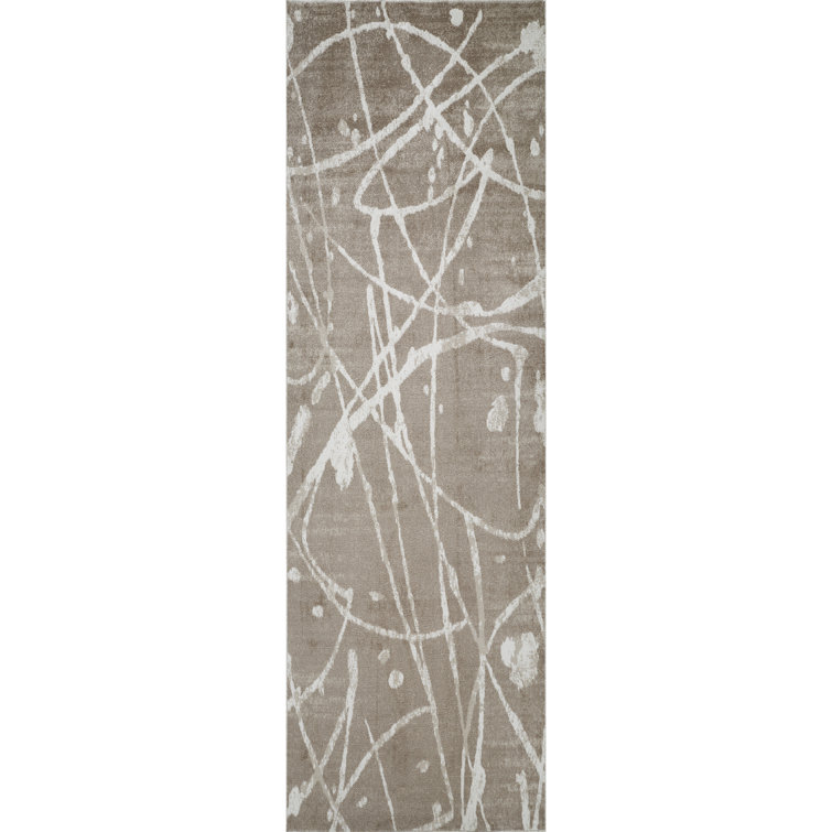 Machine Washable Archie Brown/Beige Rug