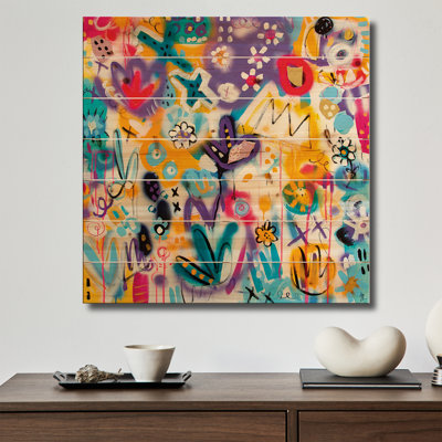 Reproduction d'art mural en bois «Hop and a sauter» par Samantha Redfern