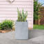 Jardinière rectangulaire en béton avec trous de drainage et pot de ciment moyen l 9 po x H 13 po H-1495029396-1494932743