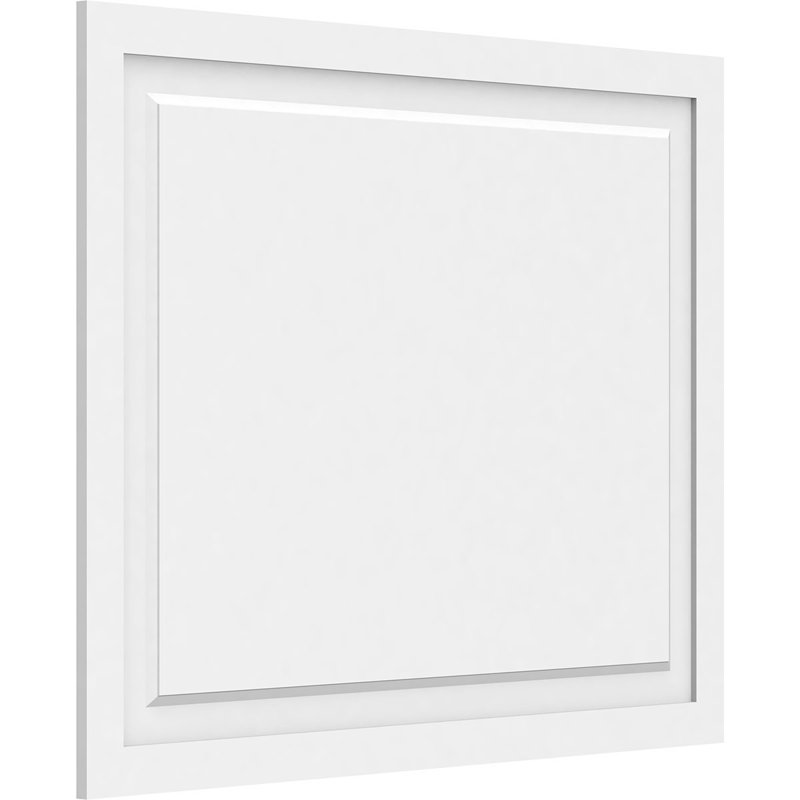 Panneau mural Harrison 3D en blanc, H 32 po x l 40 po x P 0,63 po