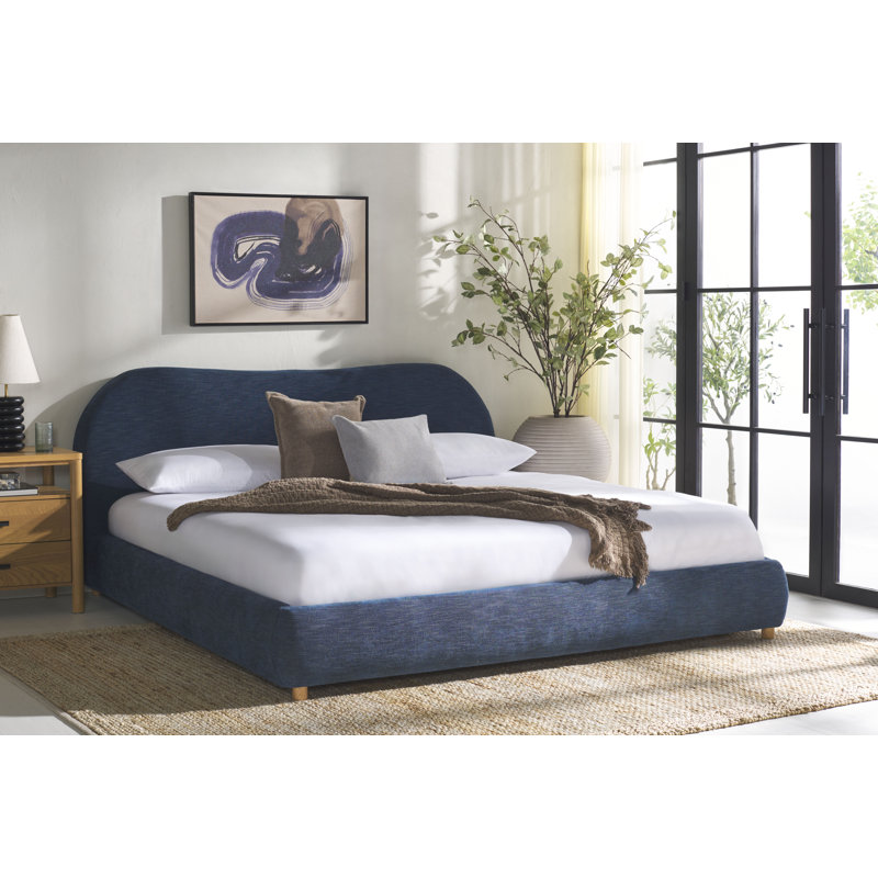 Beccarose Bed, King, Natural/Navy