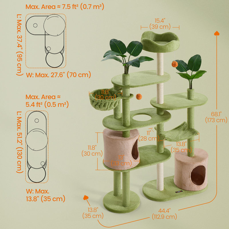 68.1-inch Tall Cat Tower