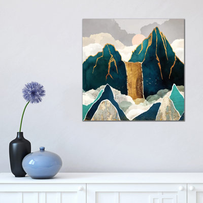 Golden Waterfall - impression d'art graphique