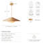 Luminaire suspendu en rotin Sunny Natural