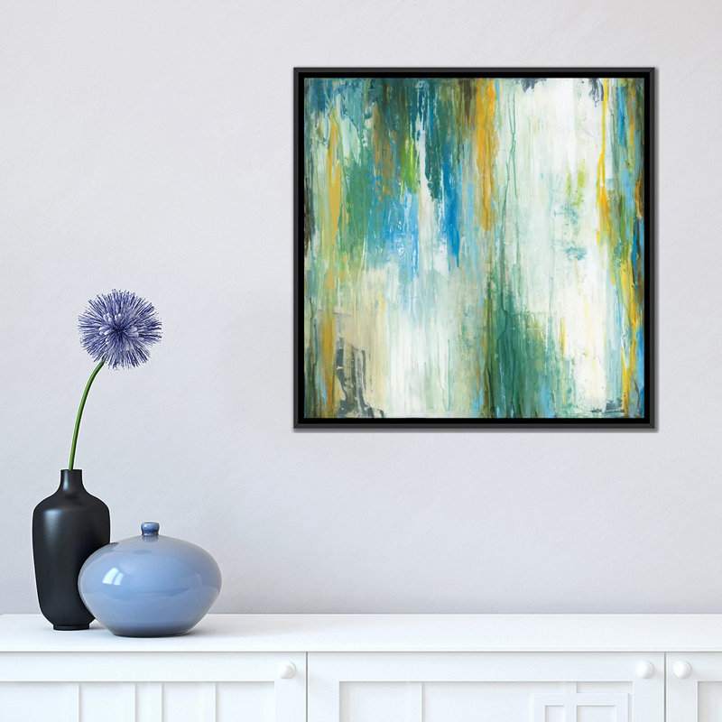 Blithe by Wani Pasion - Print, 18" H x 18" W x 1.5" D, Black Framed Canvas, No Matte