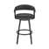 Robinett Swivel Counter or Bar Height Bar Stool with Arms and Footrest in Faux Leather and Metal