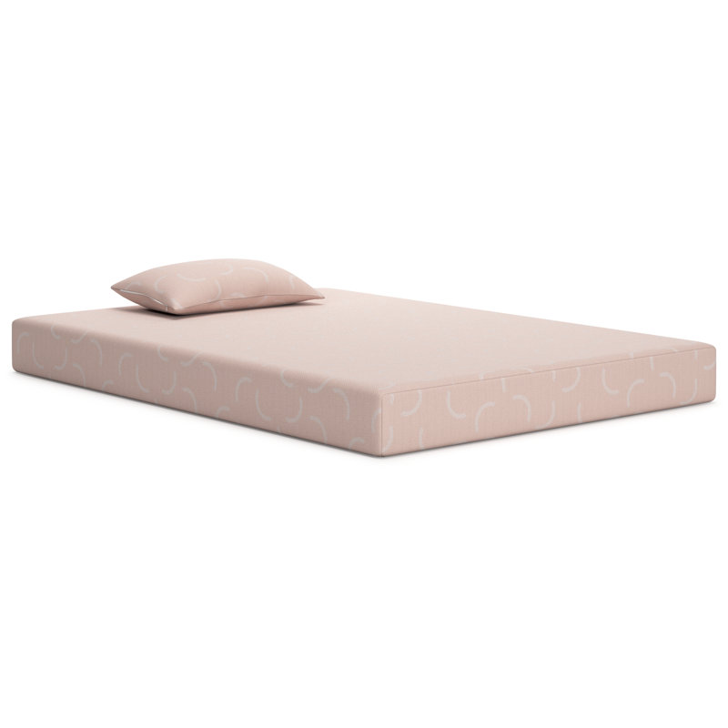 Full Size Pink Memory Foam Mattress with Pillow