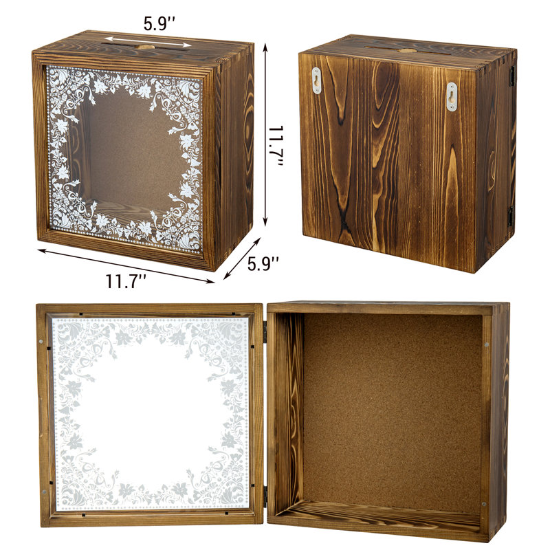 Boîte-cadre murale en bois