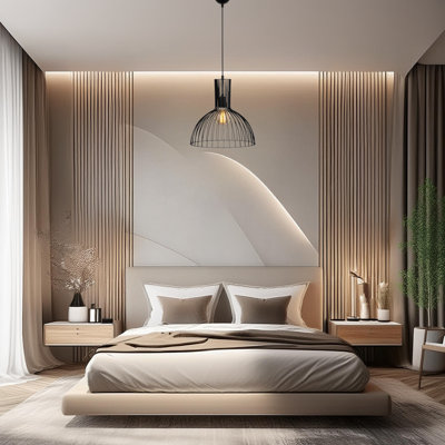 Luminaire suspendu simple en métal à hauteur ajustable