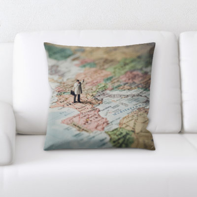 Faux Leather Throw Pillow