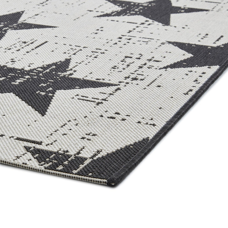 Mylor area rug Machine Woven Rectangle White/Black, Rectangle 160 x 230cm
