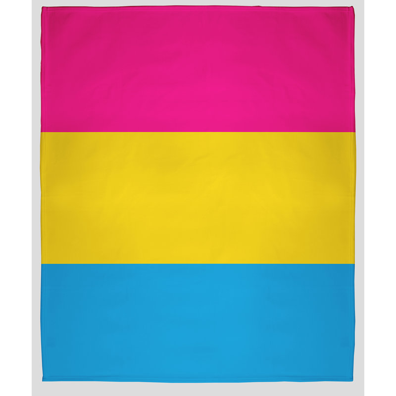 Plain Weave / Muslin Throw Blanket, Full, Pink/Yellow/Blue