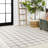 Garnon Grid Modern Squares Cream/Black Indoor/Outdoor Rug-1717041939