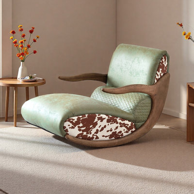 Chaise berçante simple en similicuir Living Room
