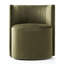 Chaises d'appoint tonneau en velours avec roulettes-406038458