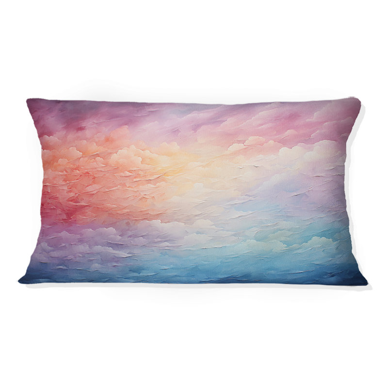 «Colorful Sky Photo Misty Morning» - Coussin décoratif imprimé ciel
