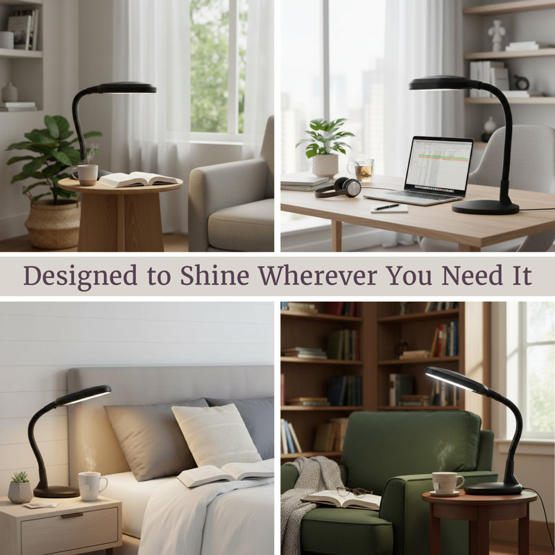 Sunlight 22" Desk Lamp, Natural Sunlight Lamp with Adjustable Gooseneck - Reading Light