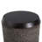 Outdoor Dark Brown Simulated Braided Cord MGO Side Table With Vintage Trim – Indoor Retro Cylindrical End Table For Home & Patio Decor