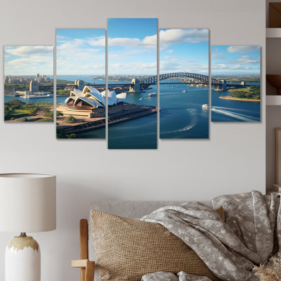" Australia Sydney Icons I " 5 Piece Art Mixed Media Print