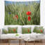 Tapisserie paysage rural avec pop-rouge-28488643