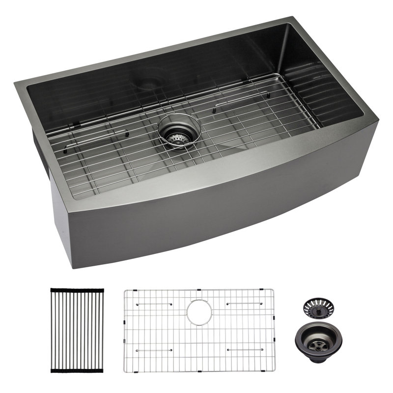 30 Inch Farmhouse Kitchen Sink - Stainless Steel Apron Front Farmhouse Sink 10 Inch Deep 16 Gauge Single Bowl Kitchen Sink Basin