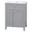 "24" Gray Bathroom Vanity With Sink, MDF & Rubberwood Construction, 3 Drawers & Cabinet With Adjustable Shelves, Modern Design For Small To Medium Bathrooms"-1474088603