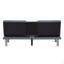 Canapé-lit convertible moderne en tissu gris avec ports USB et porte-gobelets rabattables