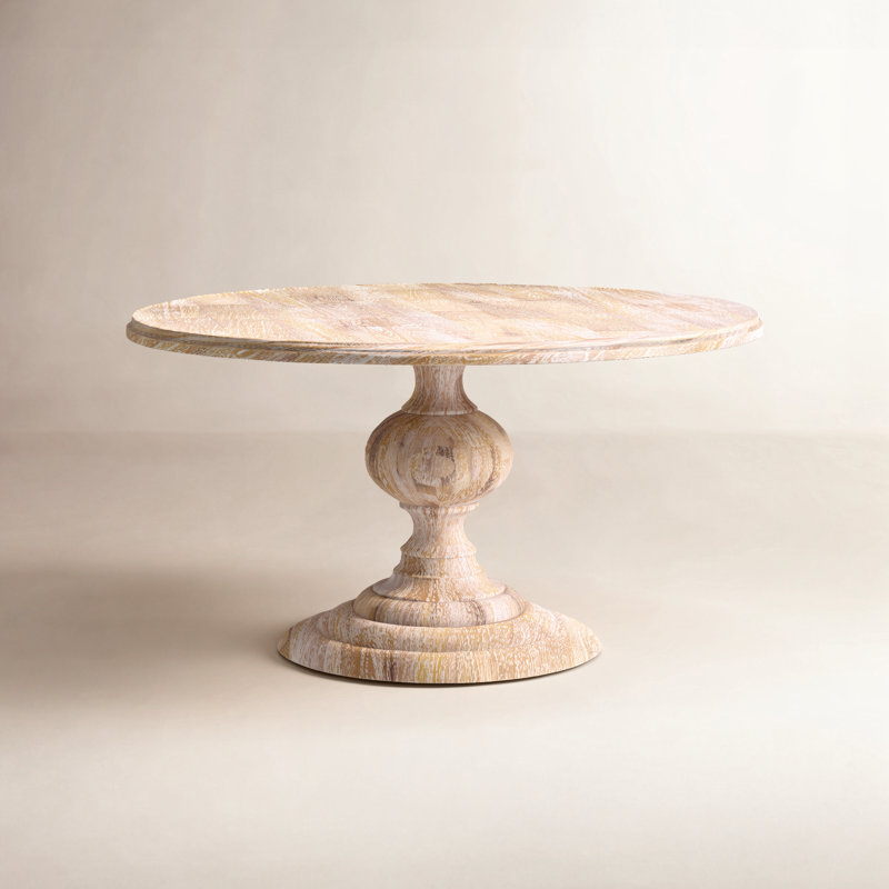 Table de salle à manger Tanisha, Blanc délavé, L 60 po x L 60 po