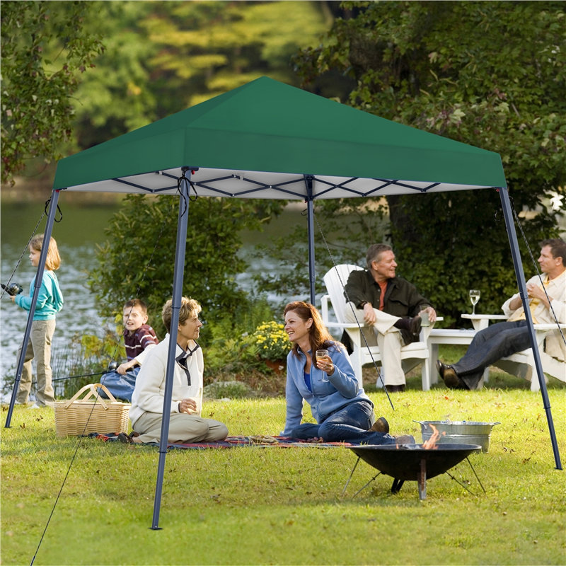 Outdoor Tent Canopy Waterproof Sun Protection Shelter with Carry Bag, Dark Green