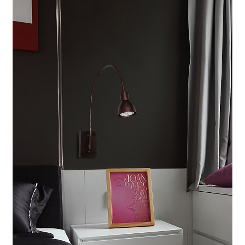 Bras articulé à 1 lumière Maffei, Rouille