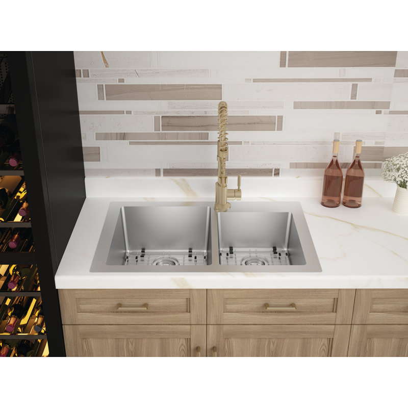 CMI Pull Down Kitchen Faucet, Matte Gold
