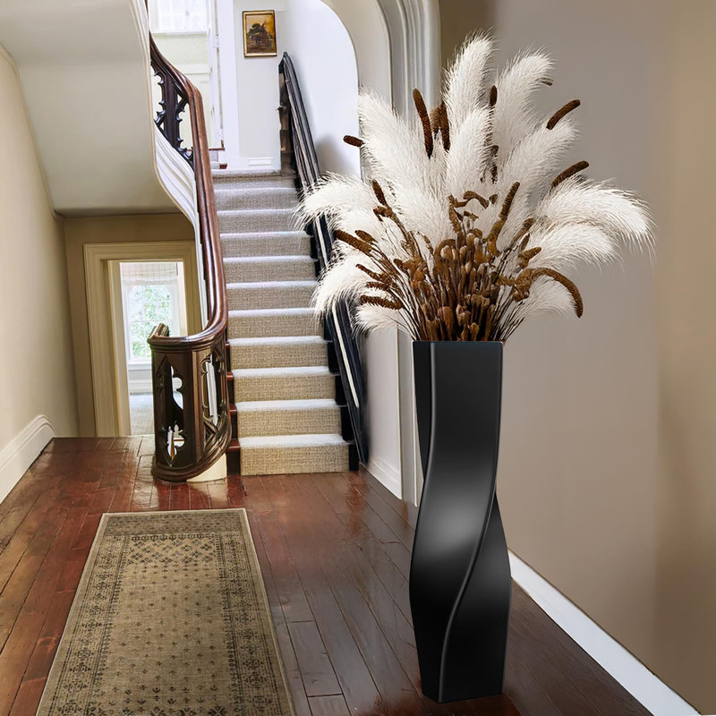 Vase de plancher torsadé géométrique, 27.6"