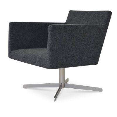 Fauteuil pivotant en laine 26 po Harput