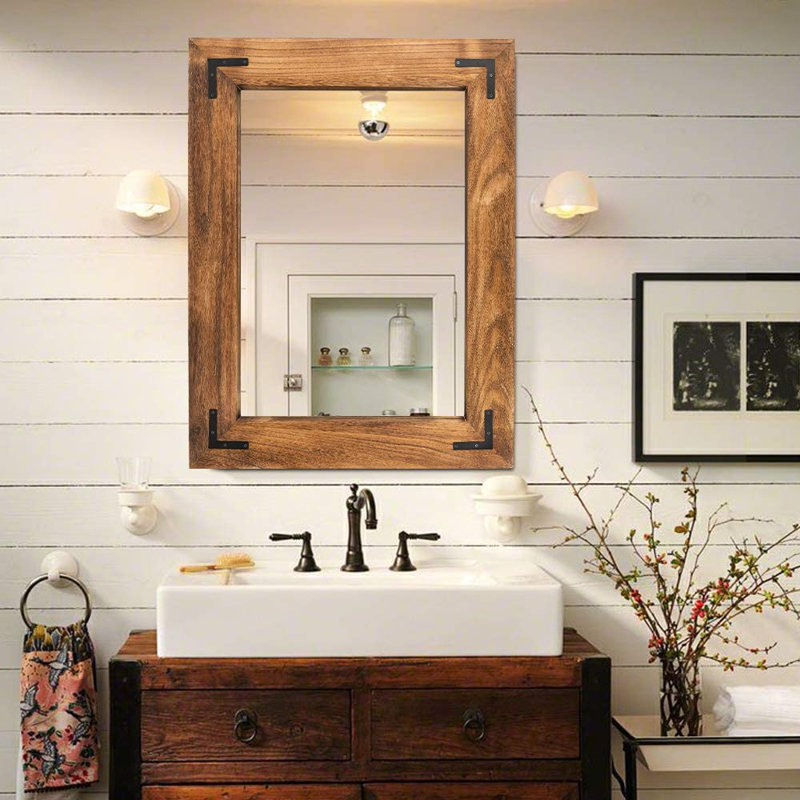 Miroir mural Forbell, Brun, 40 po x 26 po