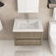 Meuble-lavabo mural simple 30 po avec comptoir et tiroirs à fermeture en douceur-615662745