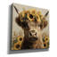 Toile épique Graffiti «Sunflower The Highland Cow» par Ann Klee, 26 po x 26 po-117052319