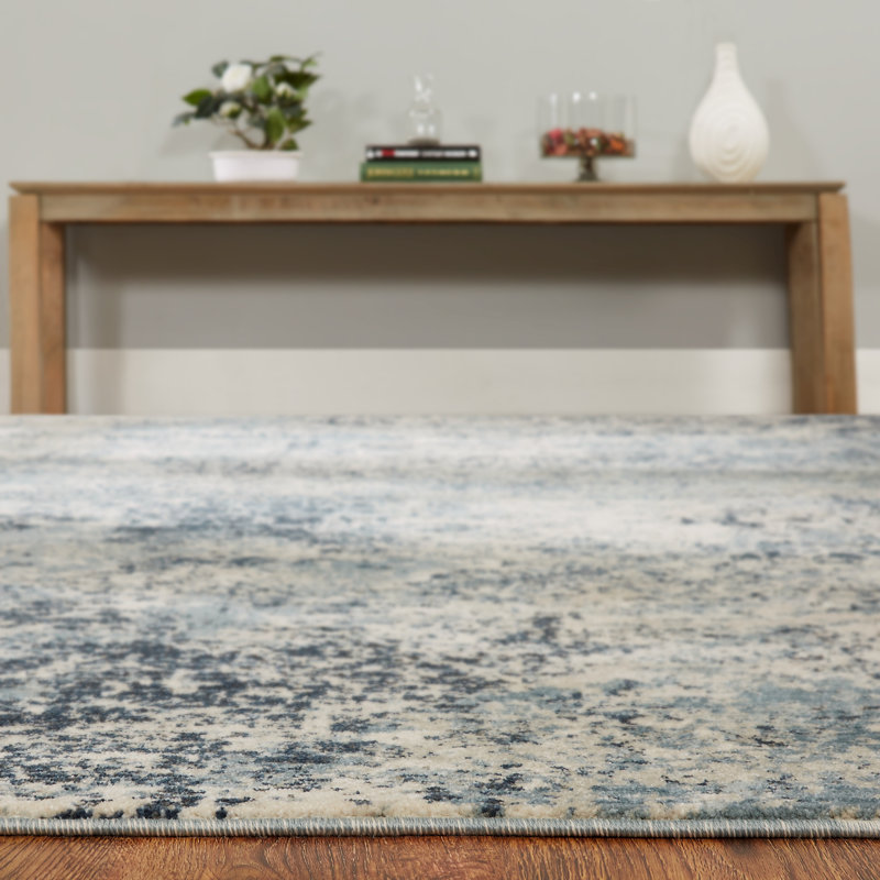 Mayer Area Rug in Ivory/Gray, Runner 2'6" x 10'