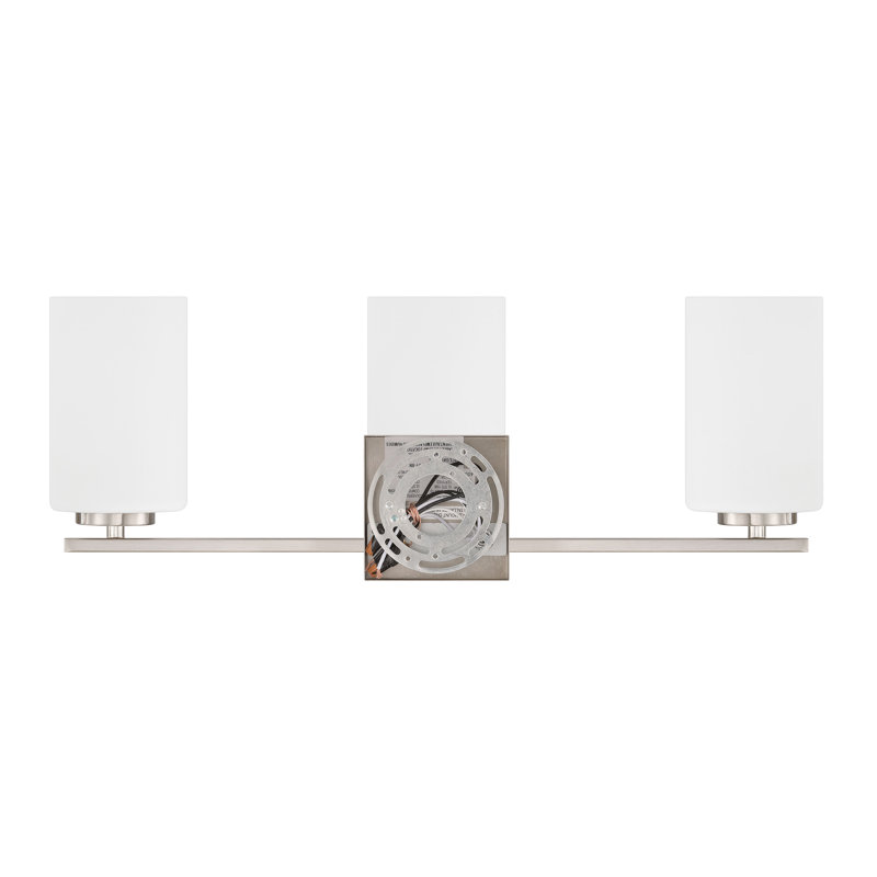 Éclairage pour meuble-lavabo Burling, Brushed Nickel, 3