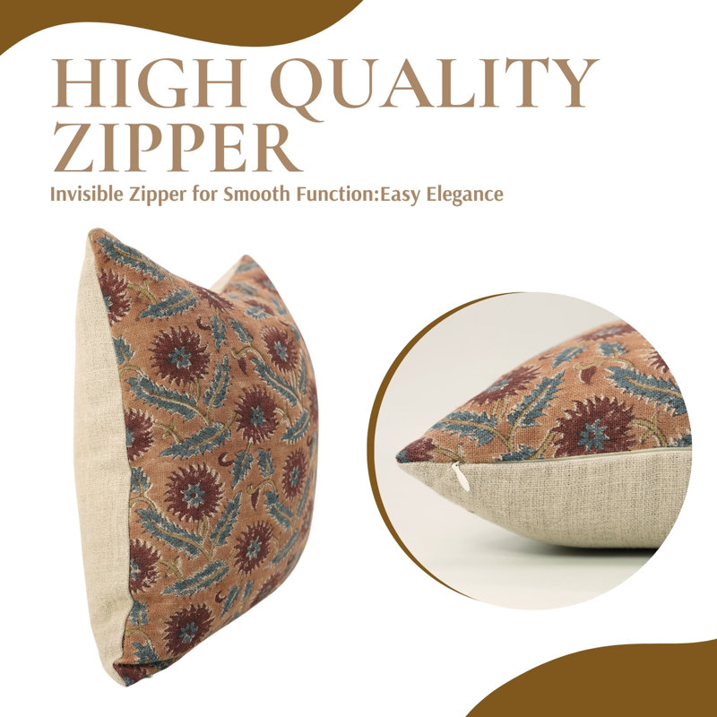 Housse de coussin Fabcline Brown, H 20 po x l 12 po