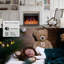 Cassella Black Electric Fireplace with 5120 BTU-2070456085