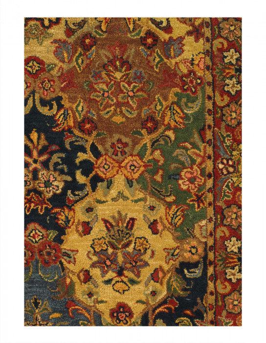 Tapis en laine d'agneau unique de 3 pi 7 po x 5 pi 7 po Ibette