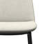 Chaise de salle à manger rembourrée en tissu Savannah avec dossier ergonomique et pieds en métal noir (ensemble de 2)-432323270