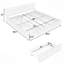 Lit tapissier, base de lit tapissier confortable, tissu chenille, avec tête de lit et base de lit solide. Avec tiroir pour le rangement (90,5 po x 80,5 po x 31 po)-1527186467