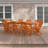 Anautica 8 - Person Wood Patio Dining Set with Rectangular Table
