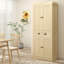 Armoire de cuisine 72 po Farmhouse, grande armoire de rangement autoportante avec 4 portes à fermeture douce, 2 tablettes réglables et un tiroir pour la salle à manger