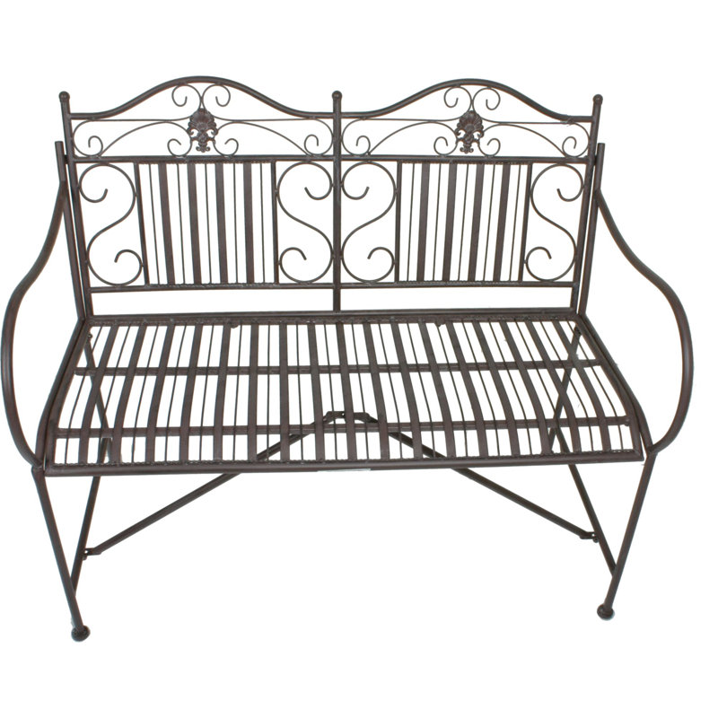 Montiel Powder Coated Steel Outdoor Bench