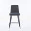 Ensemble de 2 chaises de bar réglables à pieds de fer réglables en velours gris-423273594
