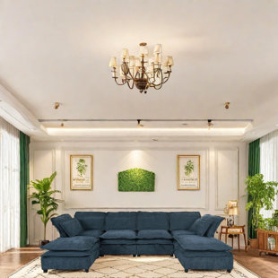 Modular Sectional Sofa With Dual-Layer Cushions, Built-In Storage, Convertible U-Shaped Sofa Bed, Modern Minimalist Design, Flexible Configuration