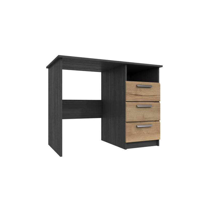 Harvey-Lee Dressing Table, Graphite/Natural Rustic Oak