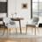 Modern Upholstered Dining Accent Chair with Wooden Legs-179848838-181813616